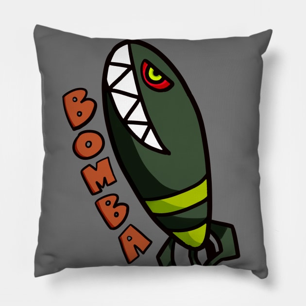 Bomba - Cartoon Pillow by glenmags