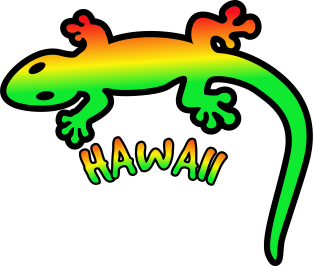 Hawaiian lucky gecko t-shirt Magnet