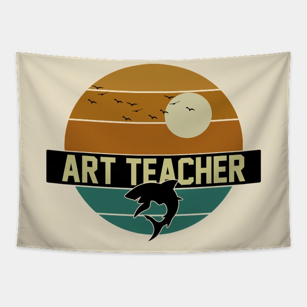 Shark - Art Teacher Tapestry by tioooo