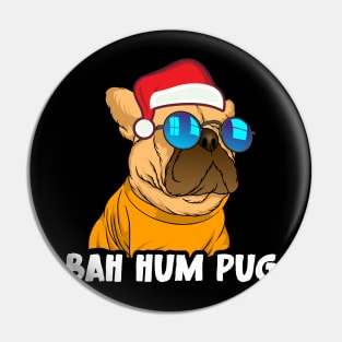 Christmas Xmas Family Matching Funny Bah Hum Pug Pin