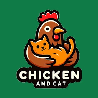 chiken and cat T-Shirt