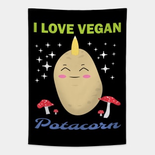 I Love Vegan Potacorn Said Tapestry