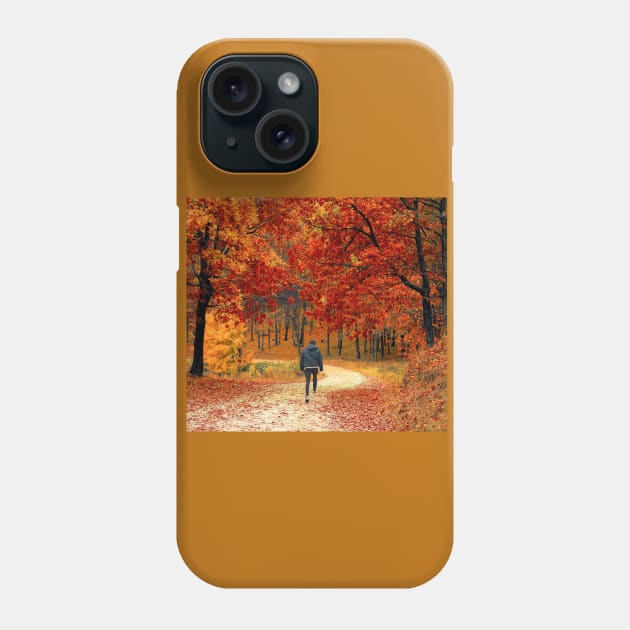 Autumn Forest/ Walking in the Fall Forest Phone Case by GoodyL