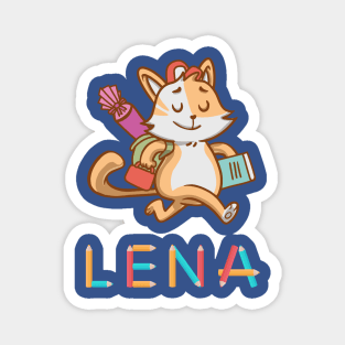 Einschulung Katze Lena Magnet