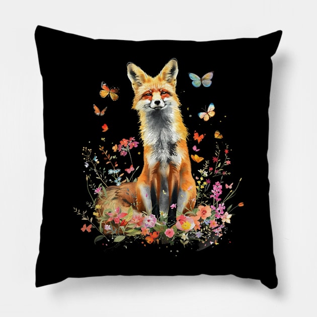 Fox Jovial Journeys Pillow by Josephine7