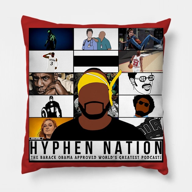 Hyphen Nation Album Cover Pillow by Hyphen Universe