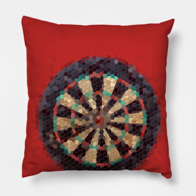 Mosaic Dartboard Pillow by soitwouldseem