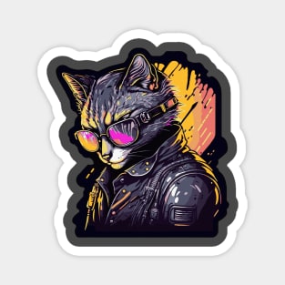 Cyber Rogue Cat Magnet