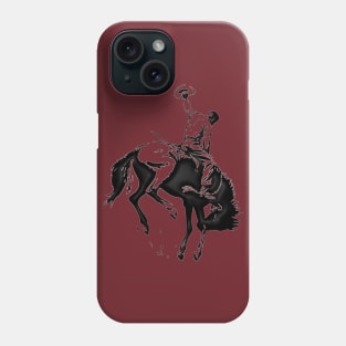 Western Era - Cowboy on Horseback 12 Phone Case