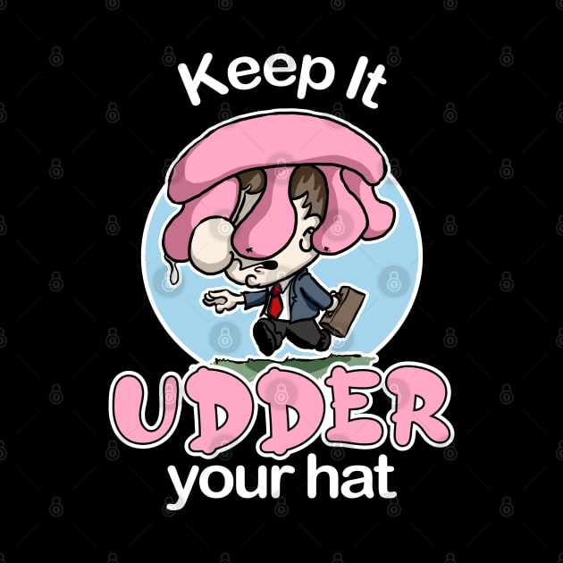 Keep It Udder Your Hat by Kev Brett Designs