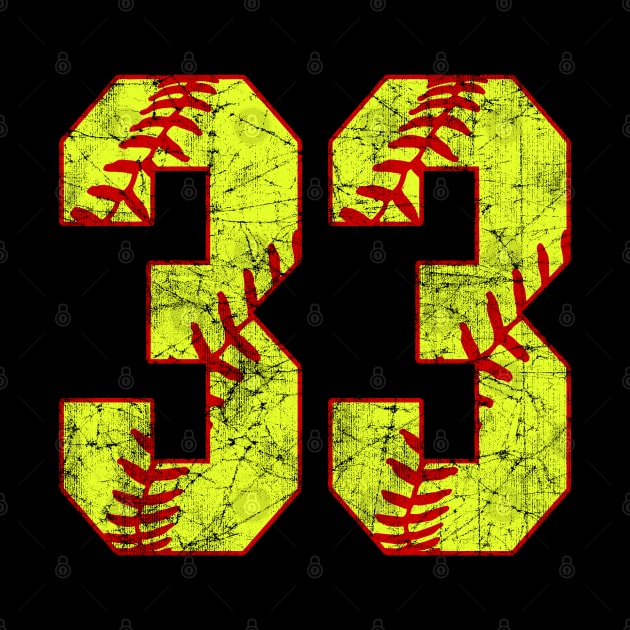 Fastpitch Softball Number 33 #33 Softball Shirt Jersey Uniform Favorite Player Biggest Fan by TeeCreations