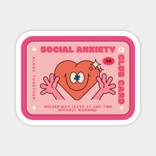 Social Anxiety Club Cards Magnet