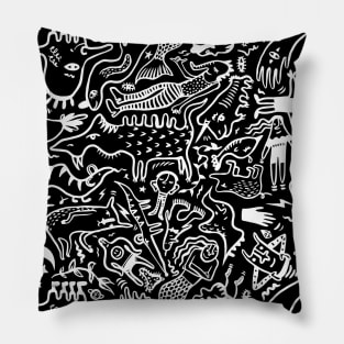 Dark Ethnic Pattern Pillow