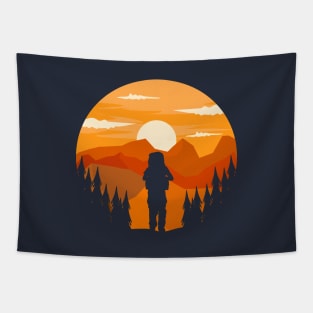 Mountain Hiker Tapestry