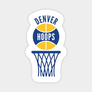 Retro Denver Hoops Logo Magnet