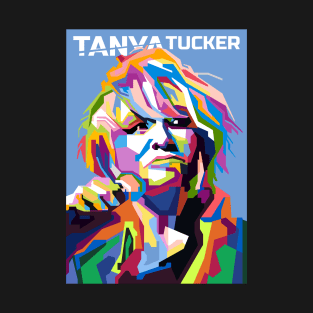 Tanya Tucker in WPAP Popart Illustrations T-Shirt