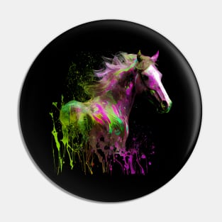 Beautiful Horse Lover Horseback Riding Colorful Pin