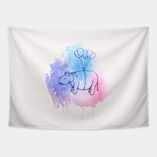 Helium Hippo Tapestry