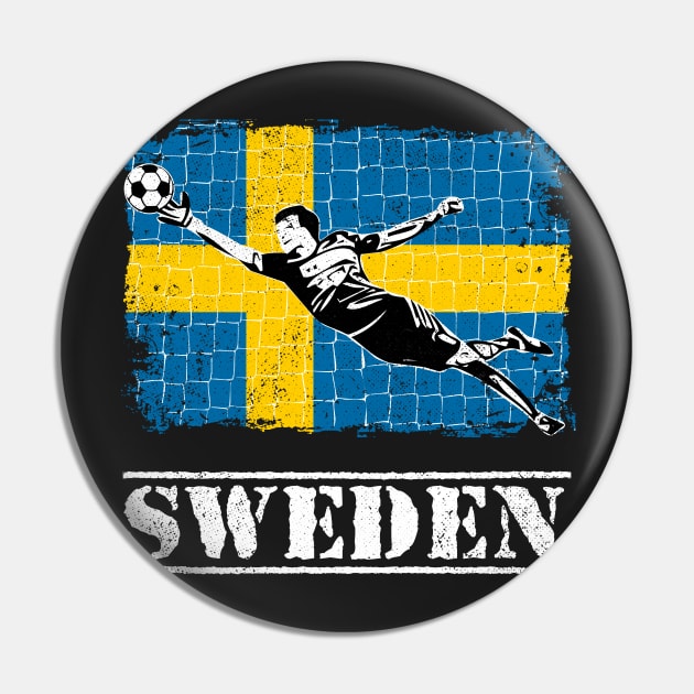 Sweden Soccer Supporter Goalkeeper Shirt Pin by zeno27
