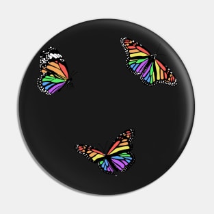 Rainbow LGBTQ+ Butterflies Stickers Pin