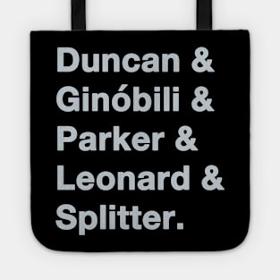 2014 San Antonio Spurs Greats Silver Tote