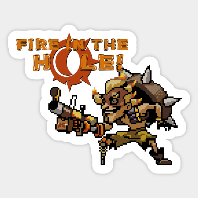 Overwatch 16 Bit Junkrat Quote Overwatch Sticker Teepublic This watercolor overwatch junkrat home print features the quote it's a perfect. teepublic