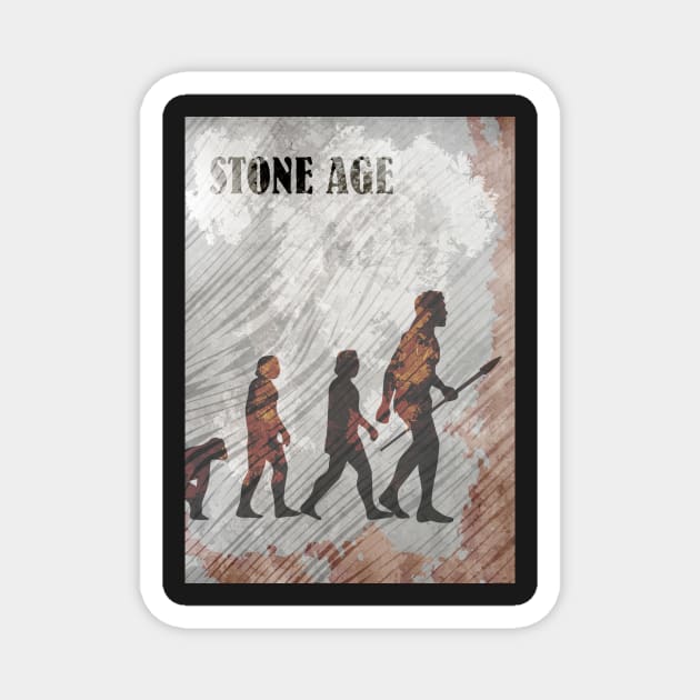 Stone Age - Board Games Design - Movie Poster Style - Board Game Art Magnet by MeepleDesign