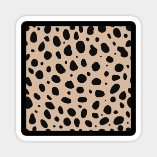 Camel and Black Cheetah Print Animal Print Magnet