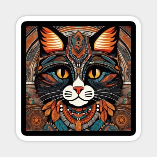 Tribal Feline Majesty Magnet