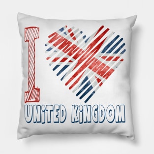 i love united kingdom Pillow