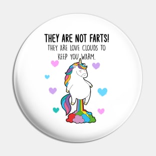 Funny Unicorn Farting Rainbow Pin