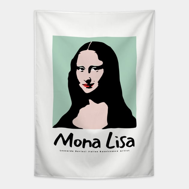 Retro Mona Lisa Tapestry by KewaleeTee