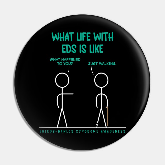 What Life With EDS Is Like - Just Walking Pin by Jesabee Designs
