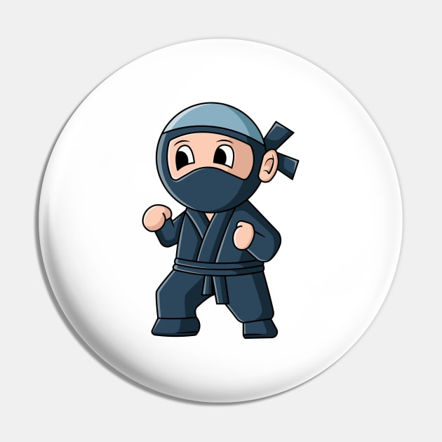 vector illustration design of a cute cartoon ninja wearing a mask Pin by danarrr