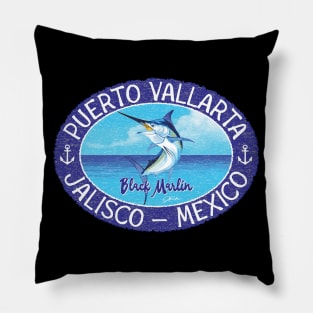 Puerto Vallarta, Jalisco, Mexico, Black Marlin Pillow