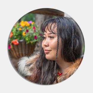 USA. Alaska. Chena Village. Portrait of a Girl. Pin