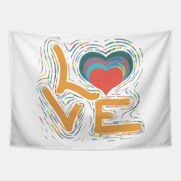 Love Pride Gay Rainbow Lgbt Tapestry by Luca loves Lili