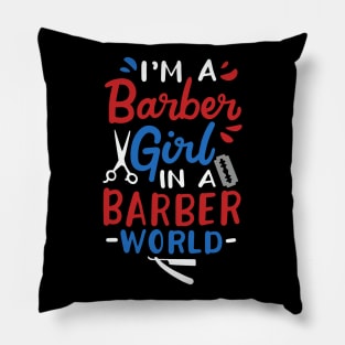 Barber Girl Pillow