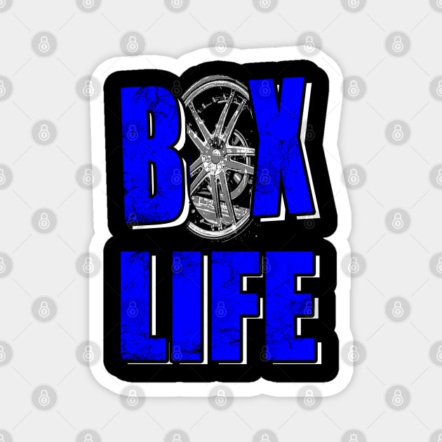 Box Life Blue Magnet by Black Ice Design