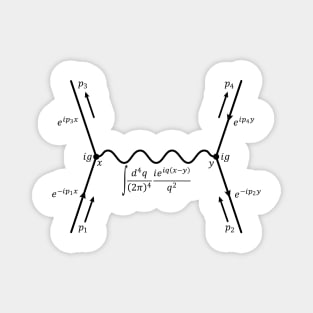 Feynman Diagram, quantum field theory and particle physics Magnet