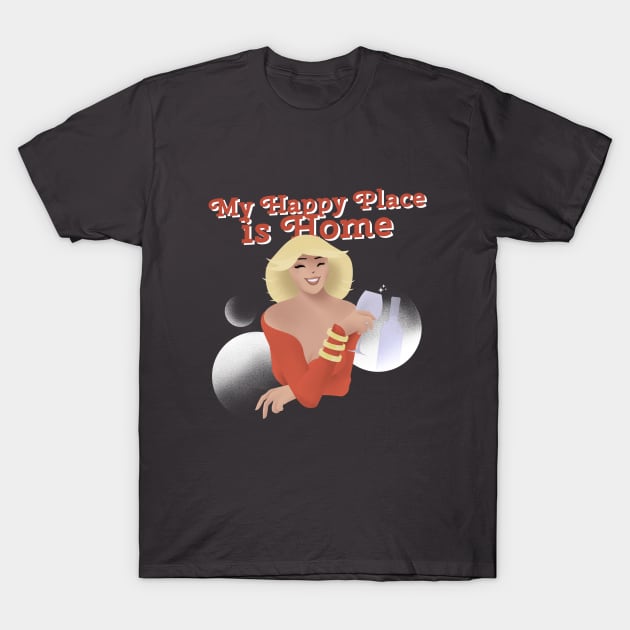 My Happy Place is Home Cozy Aesthetic Home T-Shirt by Lamount Tees