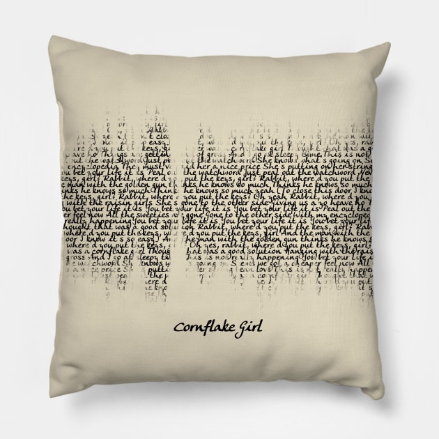 Tori Amos Cornflake Girl Soundwave Art Pillow by RandomGoodness