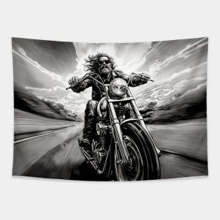 Motorcycle Ride: Two Wheel Freedom "I’m Not Always Grumpy Sometimes I’m on My Motorcycle" Tapestry