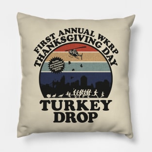 First Anual Turkey Drop vintage Pillow