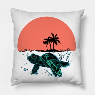 Summer Turtle Pillow