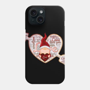 Little gnome with hearts Phone Case