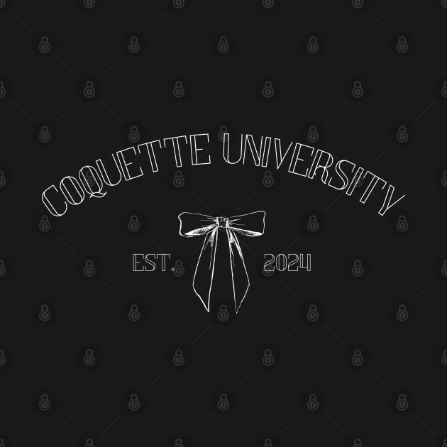 Coquette University Cute Bow Collegiate design by kuallidesigns