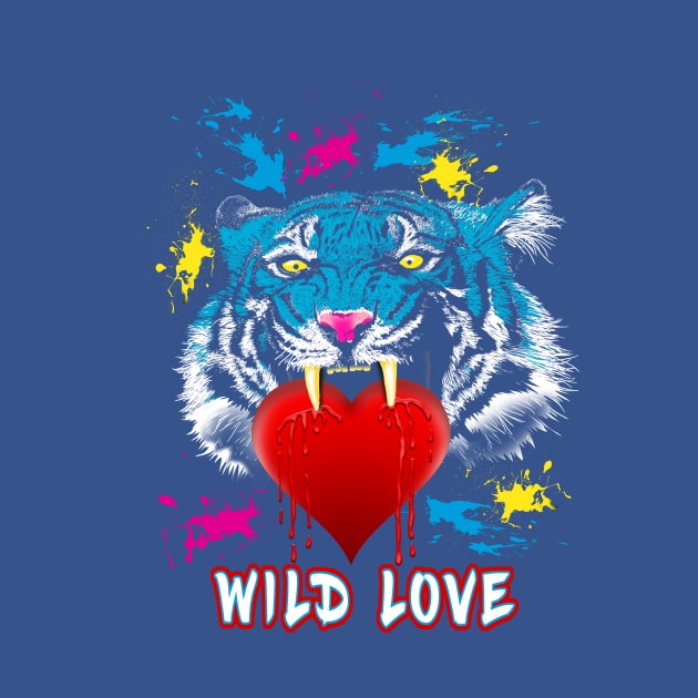 WILD LOVE (Colorful Tigerhead) by Colette