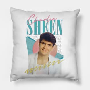 Charlie Sheen - - 80s Aesthetic Pillow