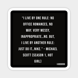 the office funny quote Magnet